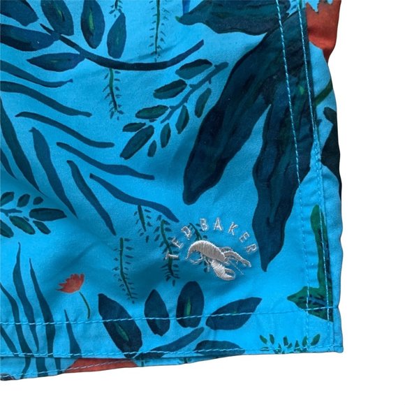 Ted Baker The World is Your Lobster Swim Shorts Men's Tropical Hawaiian Size 6 - Picture 10 of 10